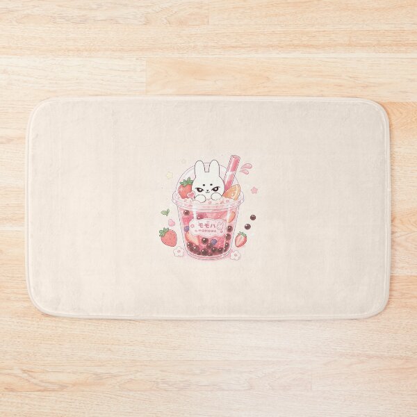 Item preview, Kawaii Strawberry Bubble Tea Bunny designed and sold by kokoriiland.