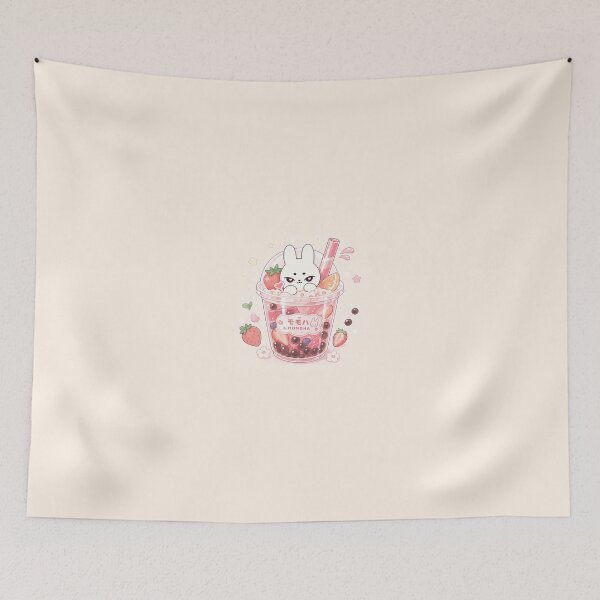 Item preview, Kawaii Strawberry Bubble Tea Bunny designed and sold by kokoriiland.