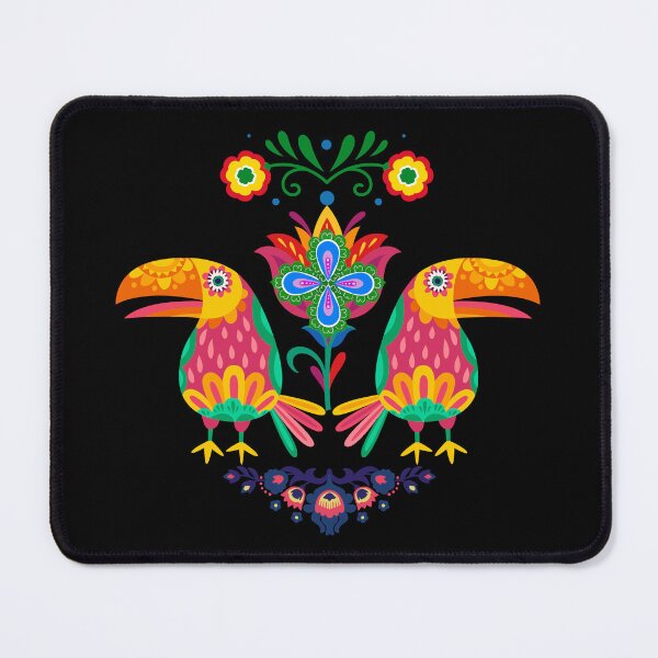 Item preview, Folk Art Toucans | Tropical Lovebirds Floral Design designed and sold by GorinART.