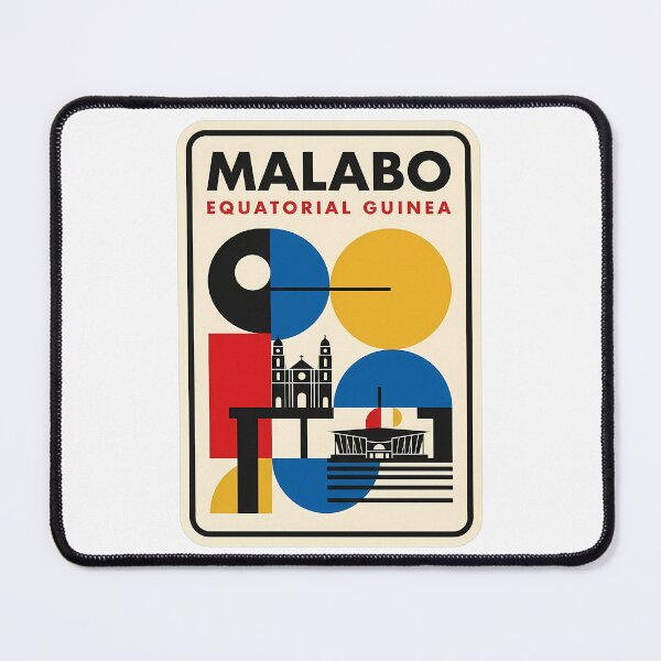 Item preview, Malabo Equatorial Guinea Geometric Travel Poster designed and sold by k3rstman1.