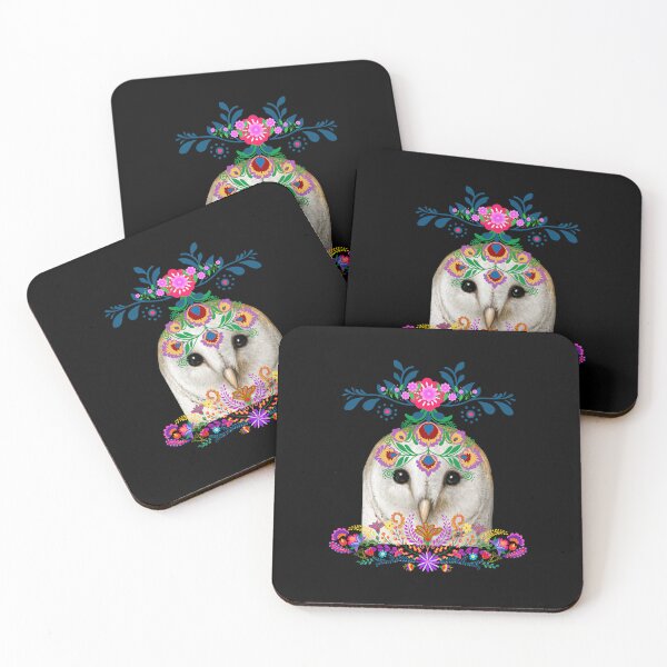 Item preview, Folk Art Barn Owl | Floral Woodland Portrait designed and sold by GorinART.