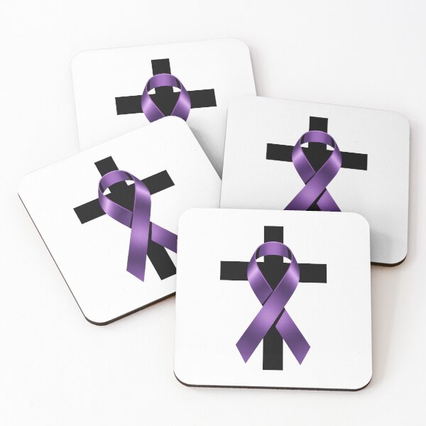 Item preview, Pancreatic Cancer Cross Pancreatic Cancer Awareness Purple Ribbon Cancer designed and sold by sailorjessiArt.