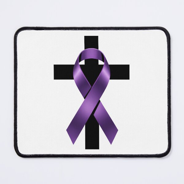 Item preview, Pancreatic Cancer Cross Pancreatic Cancer Awareness Purple Ribbon Cancer designed and sold by sailorjessiArt.