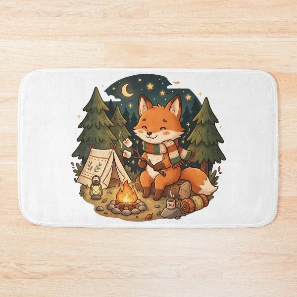Item preview, Cute Camping Fox Cartoon designed and sold by MzulhilmiZam.
