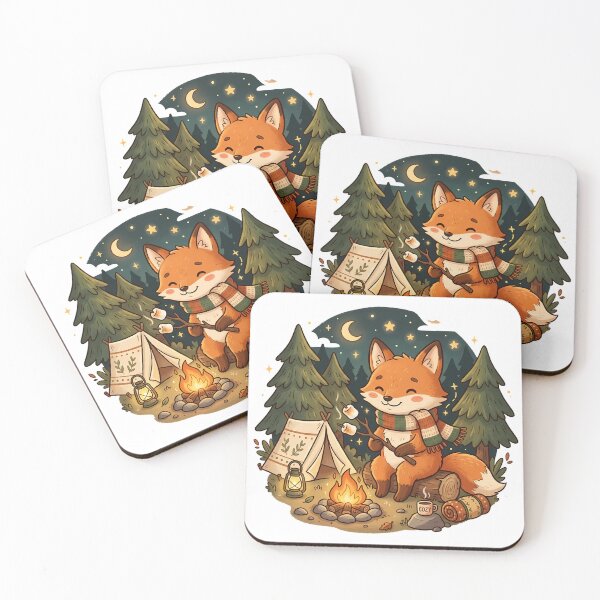Item preview, Cute Camping Fox Cartoon designed and sold by MzulhilmiZam.