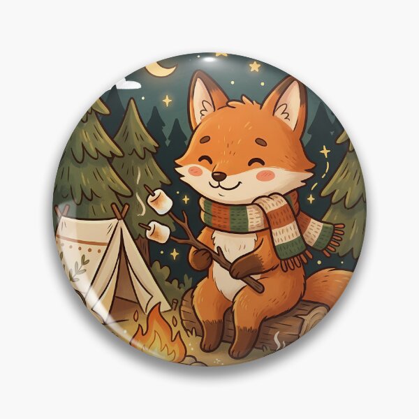Item preview, Cute Camping Fox Cartoon designed and sold by MzulhilmiZam.