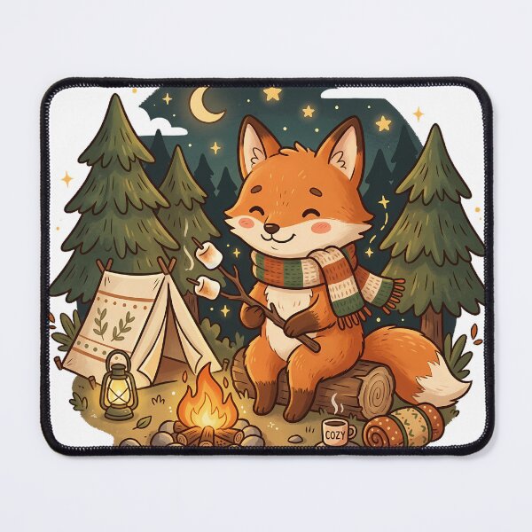 Item preview, Cute Camping Fox Cartoon designed and sold by MzulhilmiZam.