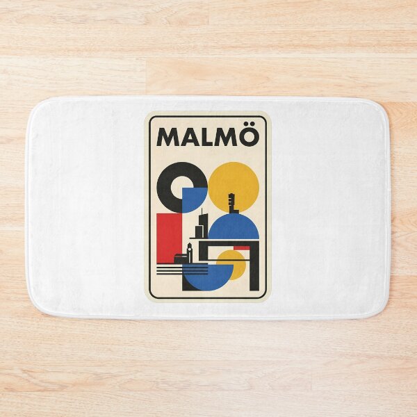Item preview, Malmö Sweden Geometric Bauhaus Travel Poster Art designed and sold by k3rstman1.