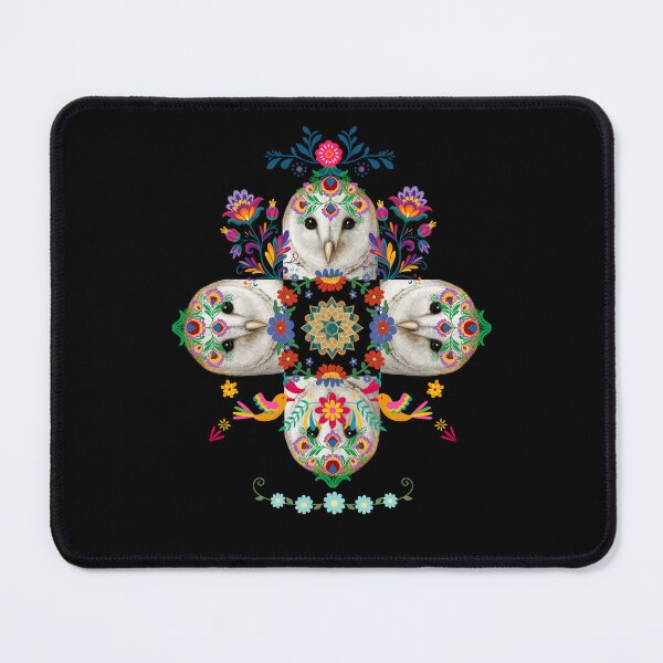 Item preview, Folk Art Owl Mandala | Floral Barn Owl Kaleidoscope designed and sold by GorinART.