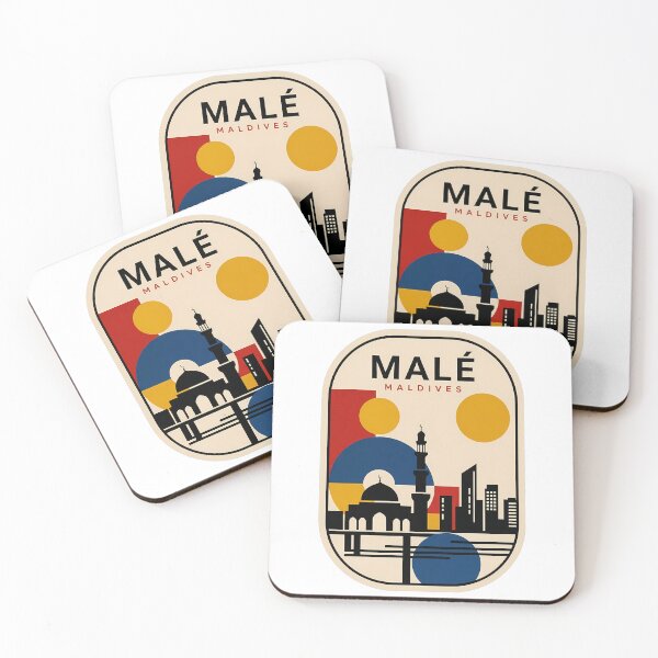 Item preview, Malé Maldives Retro Minimalist Geometric Cityscape designed and sold by k3rstman1.