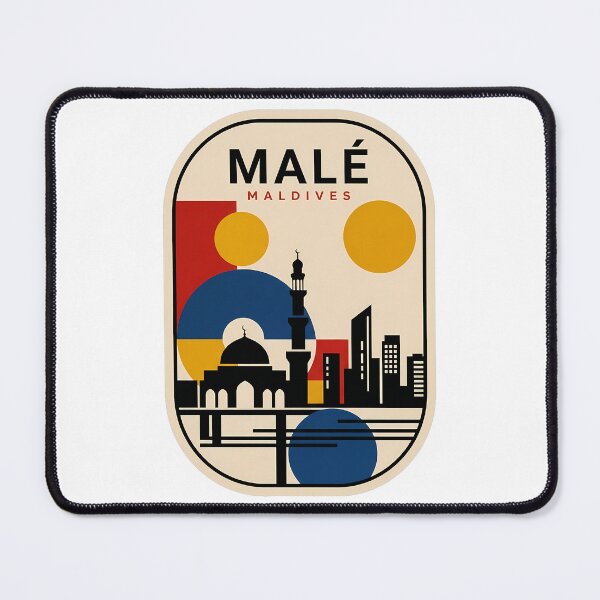 Item preview, Malé Maldives Retro Minimalist Geometric Cityscape designed and sold by k3rstman1.