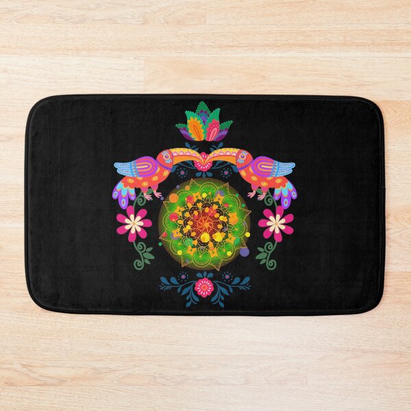 Item preview, Folk Art Lovebirds Mandala | Colorful Tropical Bird Ornament designed and sold by GorinART.