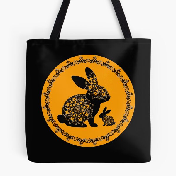 Item preview, Mandala Rabbit Silhouette | Ornamental Bunny Folk Art designed and sold by GorinART.