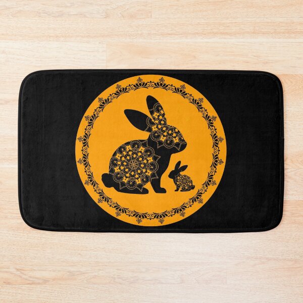 Item preview, Mandala Rabbit Silhouette | Ornamental Bunny Folk Art designed and sold by GorinART.