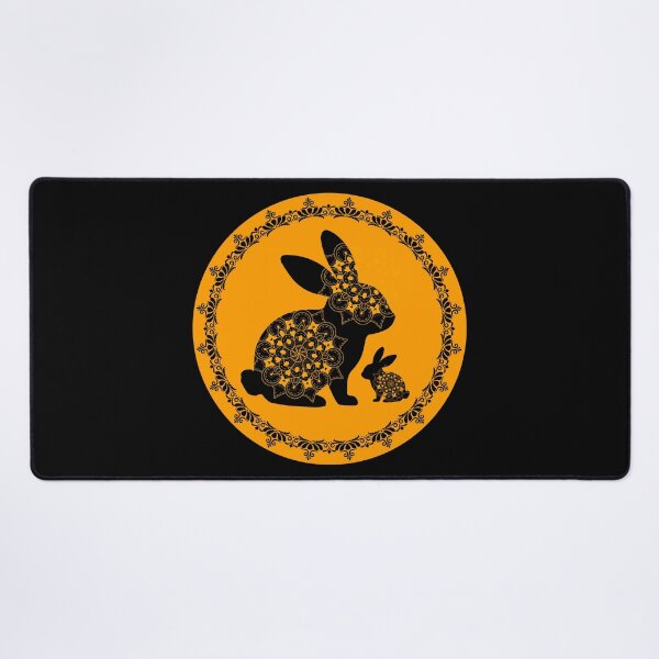 Item preview, Mandala Rabbit Silhouette | Ornamental Bunny Folk Art designed and sold by GorinART.