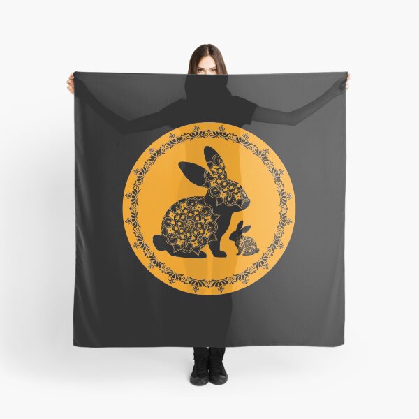 Item preview, Mandala Rabbit Silhouette | Ornamental Bunny Folk Art designed and sold by GorinART.
