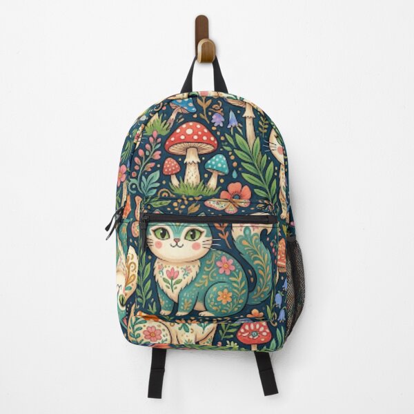 Item preview, Magical Cats in Mushroom Forest Pattern designed and sold by Iampoji.