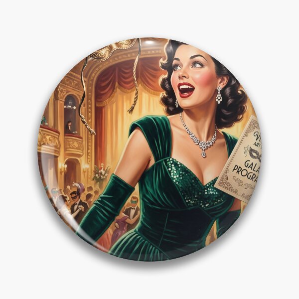 Item preview, Vintage Masquerade Gala Glamour Art Print designed and sold by Vincent-68.