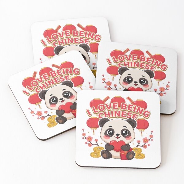 Item preview, I Love Being Chinese Cute Panda – Chinese Pride Lantern Festival Design designed and sold by ArcticFoxStudio.
