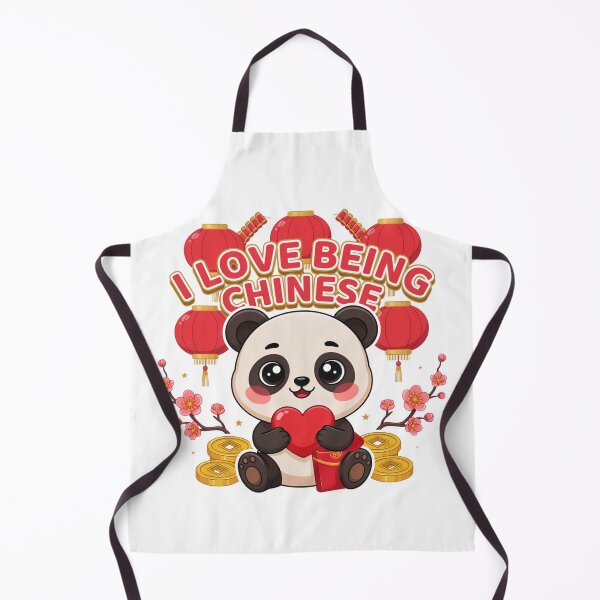 Item preview, I Love Being Chinese Cute Panda – Chinese Pride Lantern Festival Design designed and sold by ArcticFoxStudio.