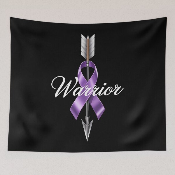 Item preview, Pancreatic Cancer Pancreatic Cancer Warrior Cancer Awareness Purple Ribbon designed and sold by sailorjessiArt.