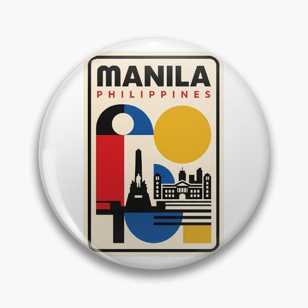 Item preview, Retro Manila Philippines Geometric Travel Poster designed and sold by k3rstman1.
