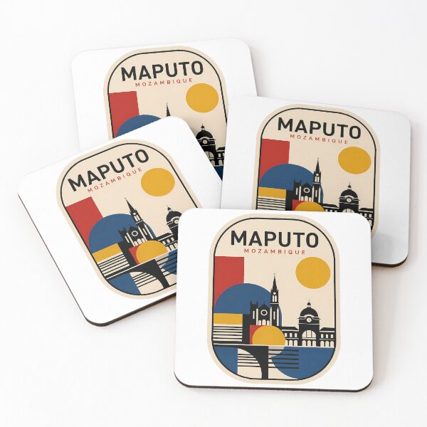 Item preview, Maputo Mozambique Retro Geometric Landmark Skyline designed and sold by k3rstman1.