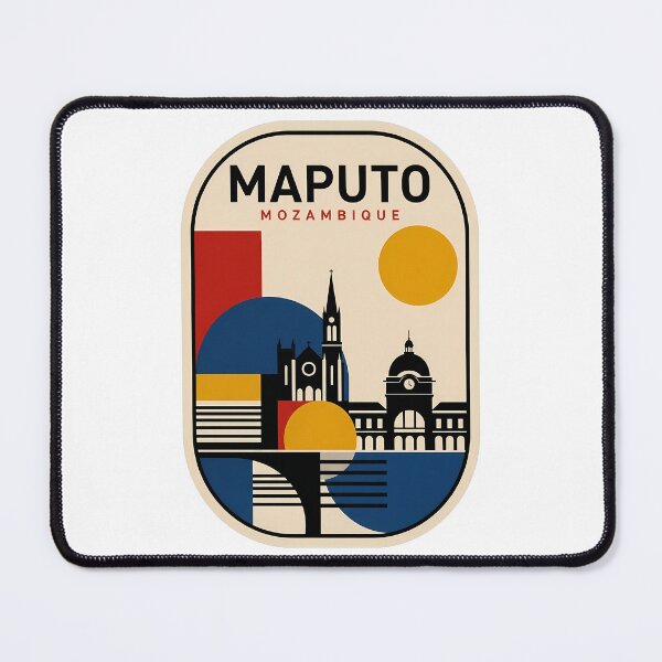 Item preview, Maputo Mozambique Retro Geometric Landmark Skyline designed and sold by k3rstman1.