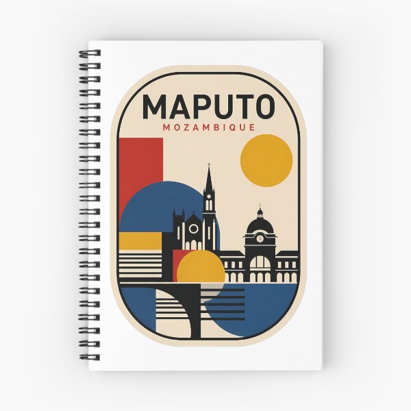 Item preview, Maputo Mozambique Retro Geometric Landmark Skyline designed and sold by k3rstman1.
