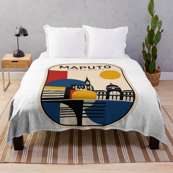 Item preview, Maputo Mozambique Retro Geometric Landmark Skyline designed and sold by k3rstman1.