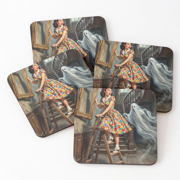 Item preview, Haunted Retro Pin-up Girl Spooky Vintage Art designed and sold by Vincent-68.