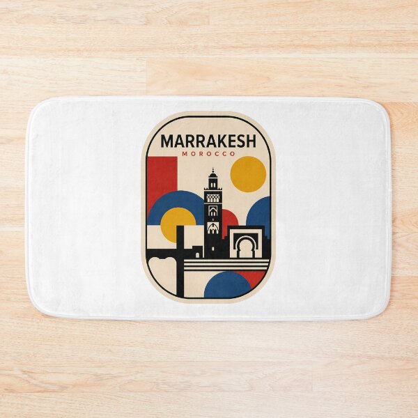 Item preview, Retro Marrakesh Morocco Geometric Travel Poster Style designed and sold by k3rstman1.