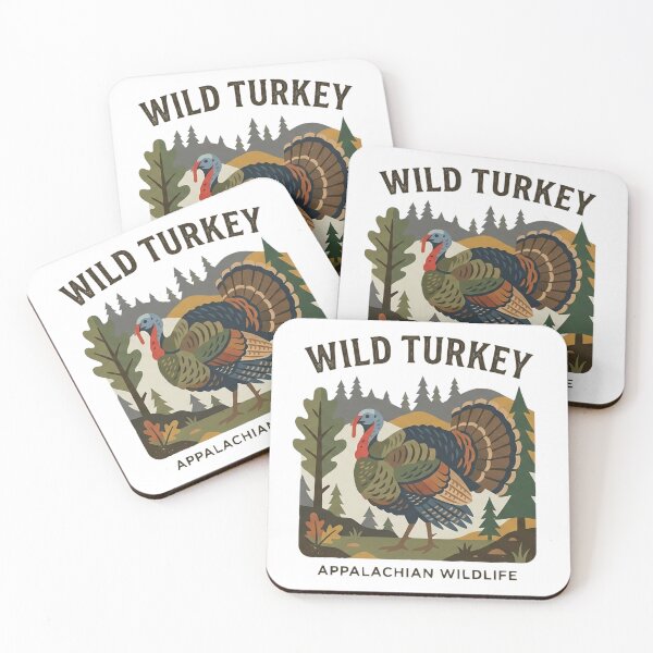Item preview, Wild Turkey Forest Smoky Mountains Wildlife Minimalist Illustration designed and sold by Yellowriversss.