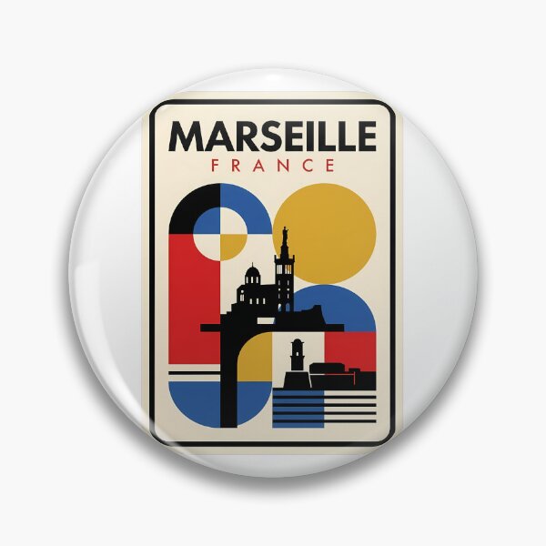 Item preview, Retro Marseille France Geometric Travel Landmark designed and sold by k3rstman1.