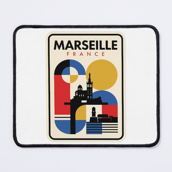Item preview, Retro Marseille France Geometric Travel Landmark designed and sold by k3rstman1.