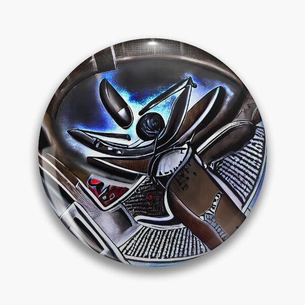 Item preview, Dark Metallic Ring Insect Blade Cold Light Abstract Art designed and sold by YugenWorkshop.