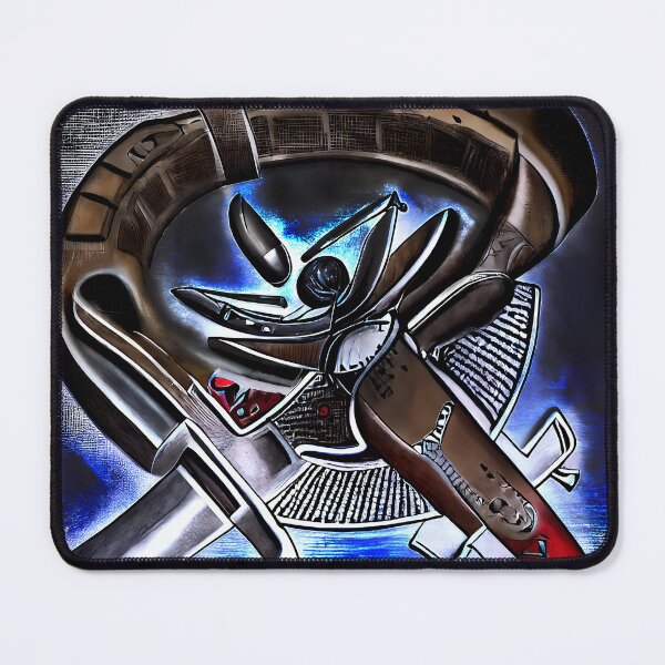 Item preview, Dark Metallic Ring Insect Blade Cold Light Abstract Art designed and sold by YugenWorkshop.