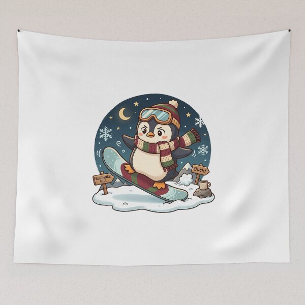 Item preview, Cute Penguin Snowboarding designed and sold by MzulhilmiZam.