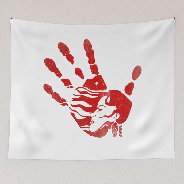 Item preview, Red Hand #MMIW Native American designed and sold by ThaisMeloArt.