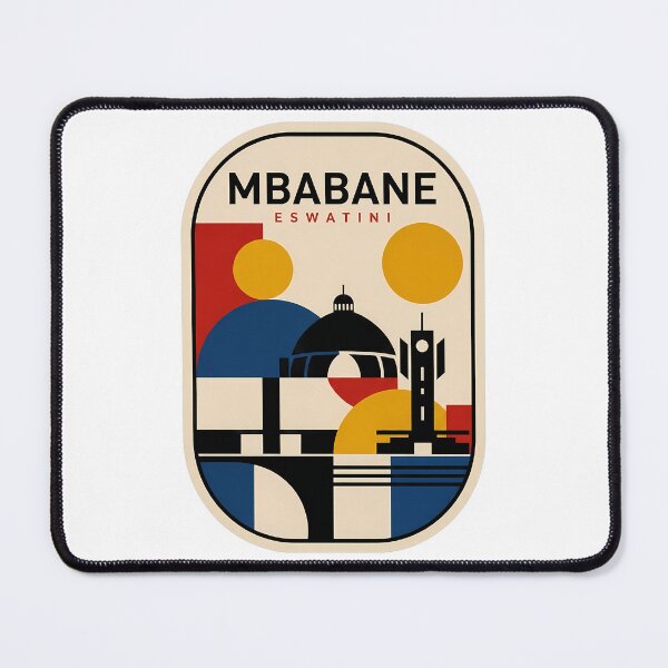 Item preview, Mbabane Eswatini Retro Geometric Abstract Skyline designed and sold by k3rstman1.