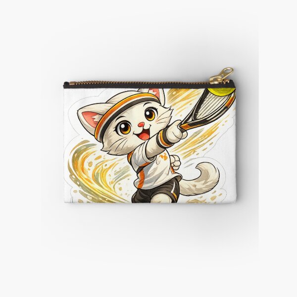 Item preview, DreamPaw Tennis Cat | Cute Kawaii Tennis Kitten Sports Lover Gift designed and sold by DreamPaw Studio.
