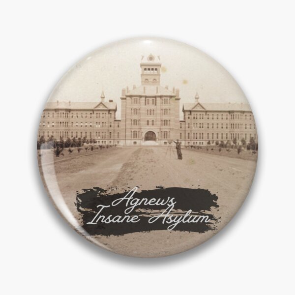 Item preview, Agnews Insane Asylum Vintage Cursive Caption designed and sold by GhostlyWorld.