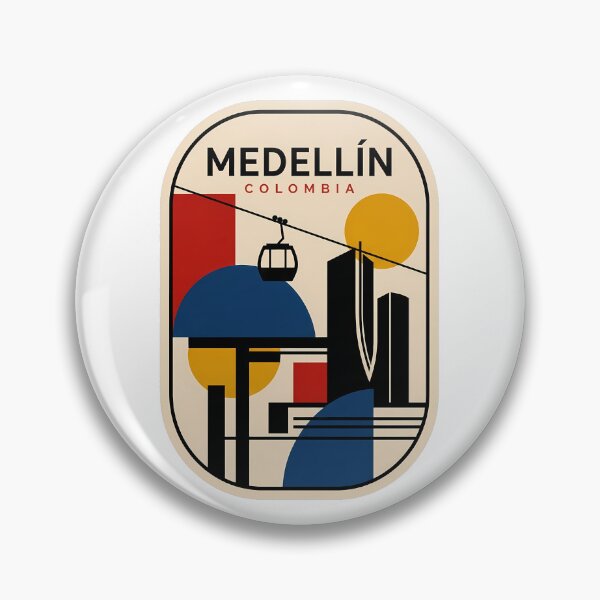 Artikelvorschau, Retro-Stadtbild von Medellín, Kolumbien im Bauhaus-Stil entworfen und verkauft von k3rstman1.