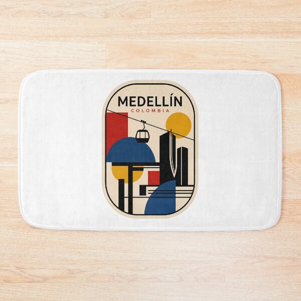 Item preview, Retro Medellin Colombia Bauhaus Style Cityscape designed and sold by k3rstman1.