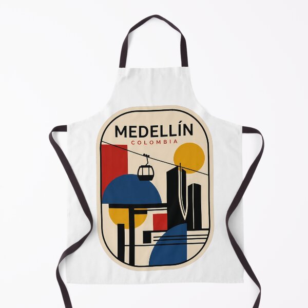 Item preview, Retro Medellin Colombia Bauhaus Style Cityscape designed and sold by k3rstman1.