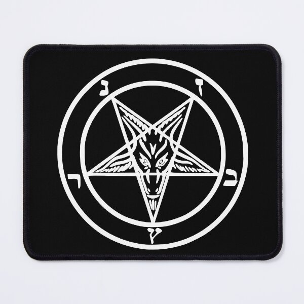 Item preview, Baphomet Goat Head Inverted Pentagram Occult Satanic Logo Baphomet Occult Black Sigil designed and sold by madren22.
