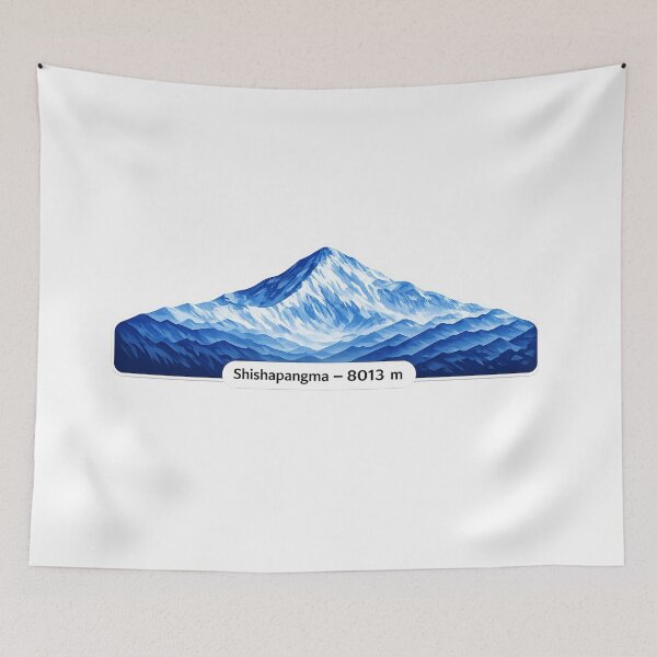 Item preview, Shishapangma  8013 m – Minimalist Himalayan Mountain designed and sold by GabeMountainArt.