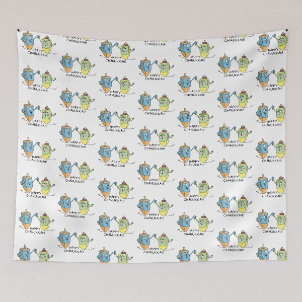Item preview, Happy Chanukah Dancing Dreidels | Cute Hanukkah Jewish Holiday designed and sold by MyxaART.