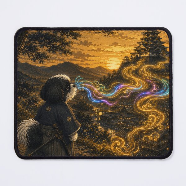 Item preview, Shih Tzu Samurai at Sunset designed and sold by ShihTzuRareArt.