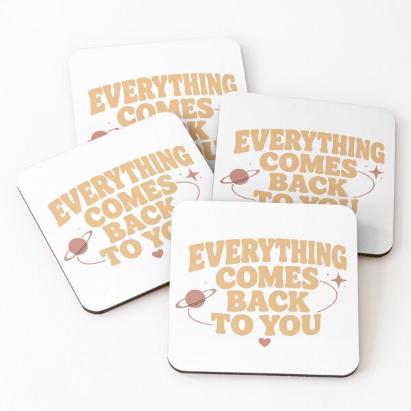 Item preview, Everything Comes Back To You – Romantic Orbit Typography Design designed and sold by Lovestickerco.